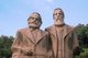 China: Karl Marx (1818 - 1883) and Friedrich Engels (1820 - 1895) statue in Fuxing Park, Shanghai